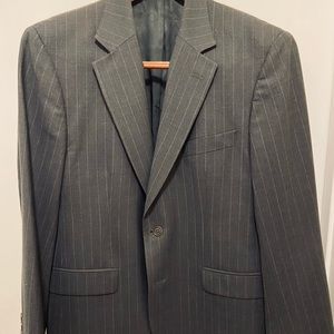 Brooks Brothers Men's Gray Striped Wool Blend Suit 40 SH 33X29 $899